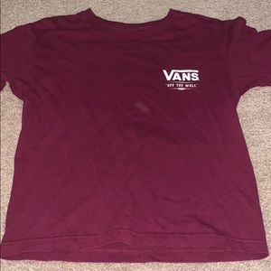 Vans OFF THE WALL burgundy shirt